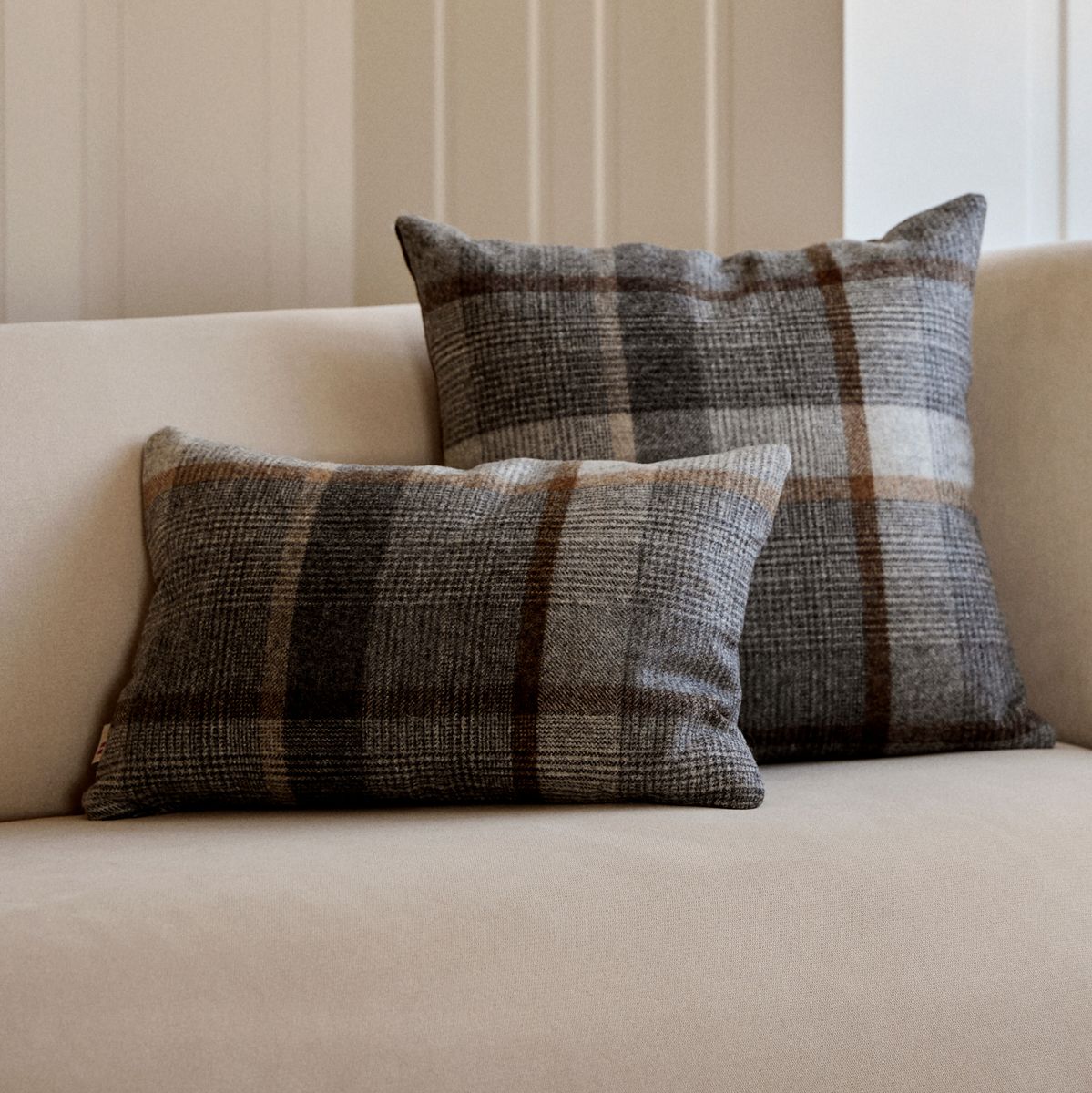 Coussin double face | 52x52 cm | 34x52 cm Cacao-Marron foncé