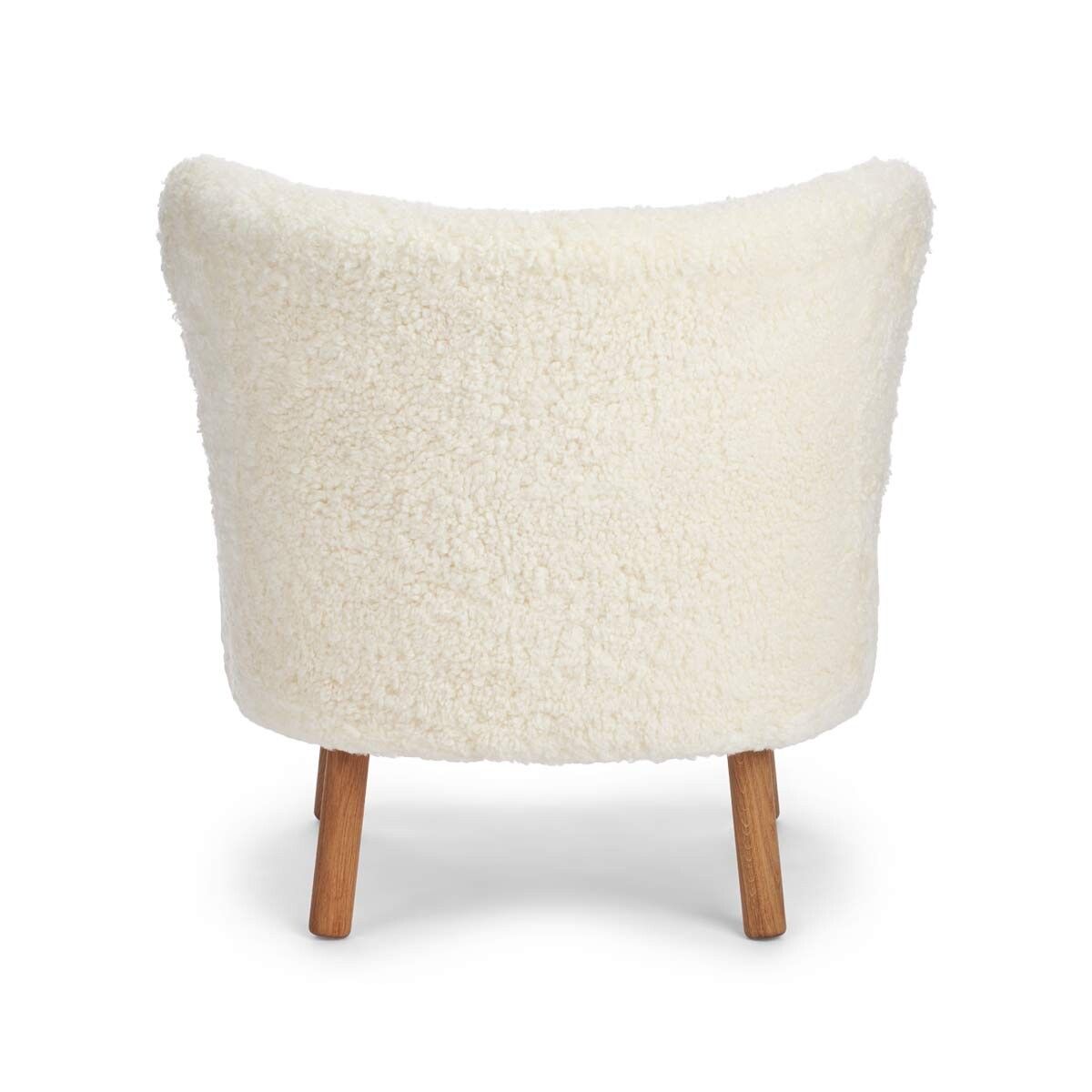 Fauteuil lounge Emil | Laine courte Ivoire