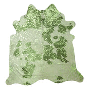 Tapis en peau de vache | Vert brillant | 3,95 sqm