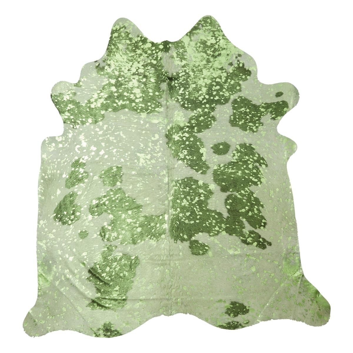 Tapis en peau de vache | Vert brillant | 3,95 sqm