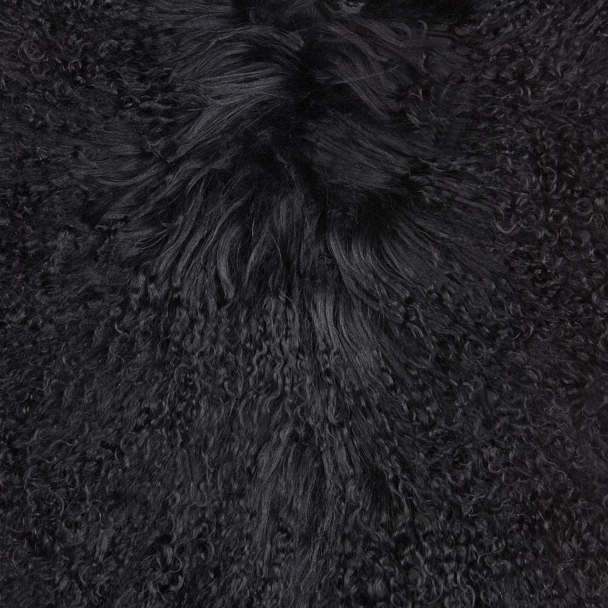 Housse de chaise à bascule en peau de mouton tibétaine Noir