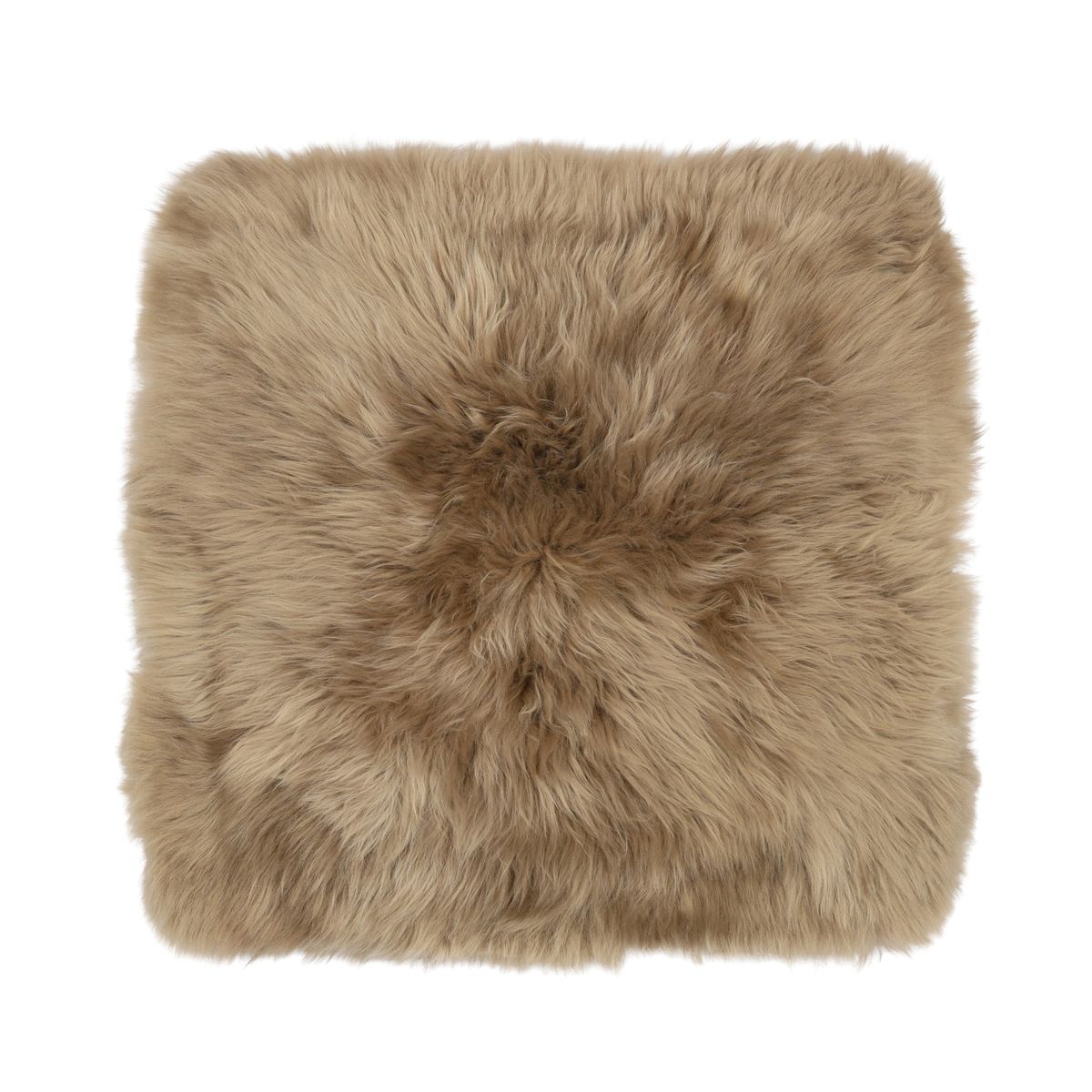 Dessus de siège avec envers | Laine longue | Nouvelle-Zélande | 40 × 40 cm Taupe