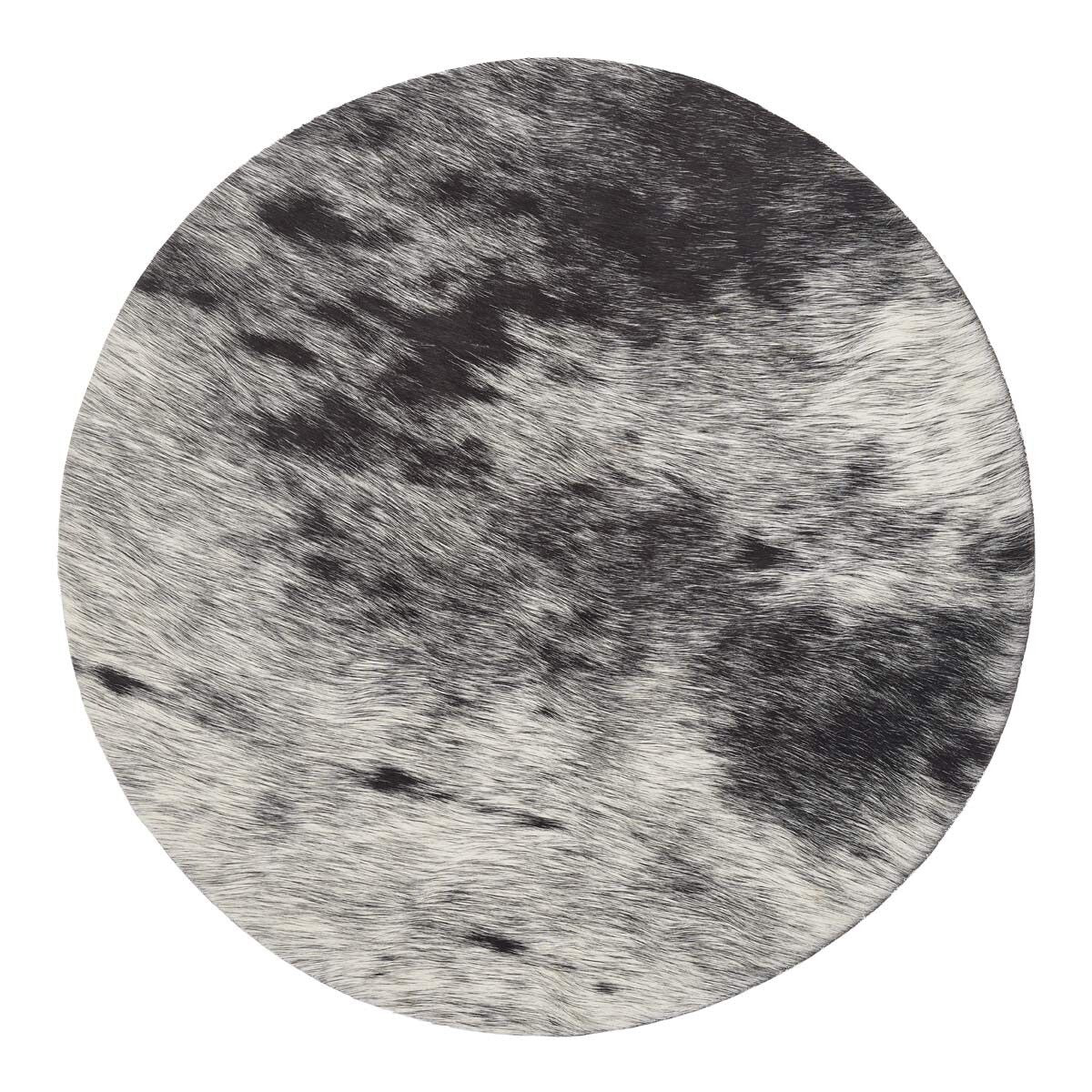 Dessus de siège en cuir de veau | Ø37 cm Sel/Poivre/Noir/Blanc