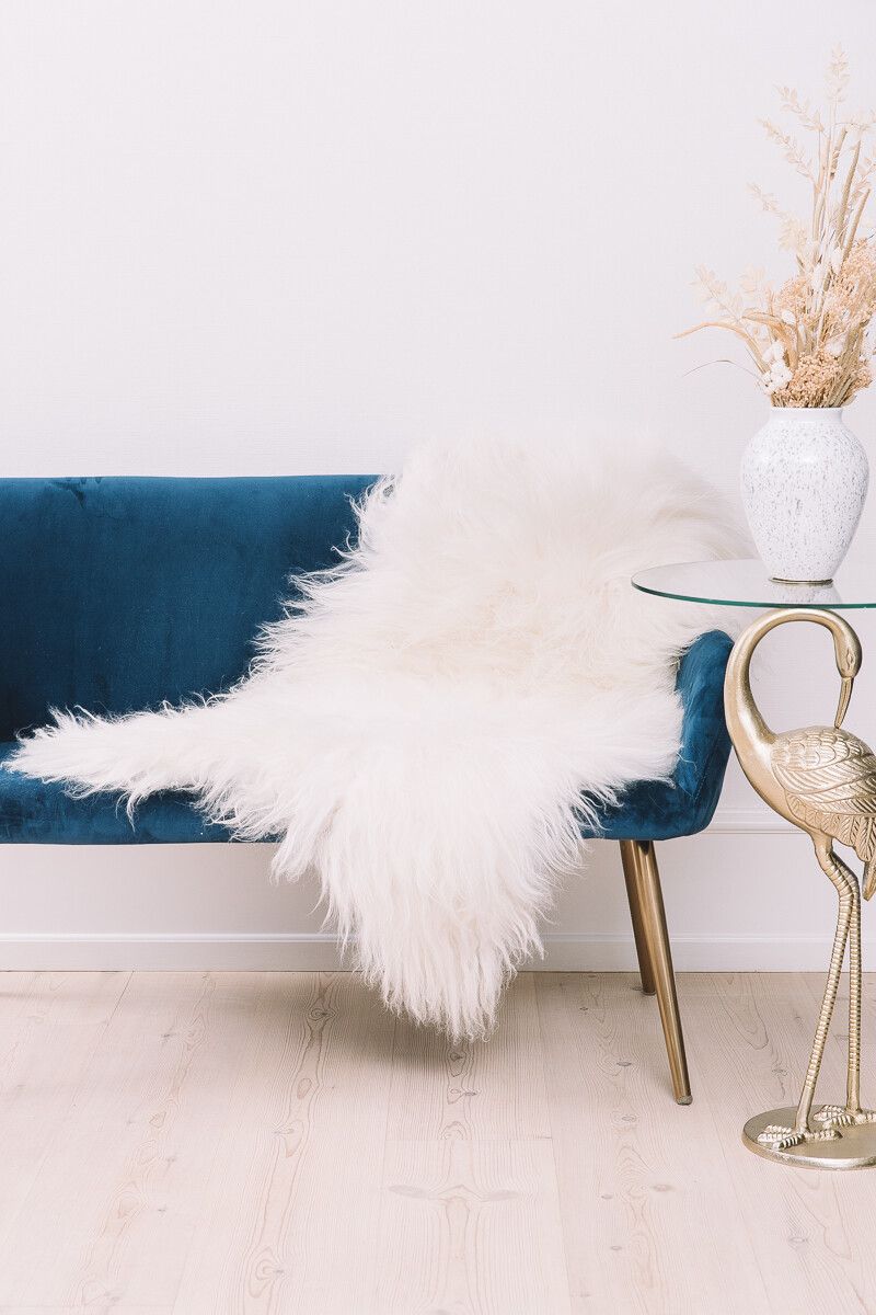 Peau de mouton islandaise | Laine longue | 90 cm Gris Brisa