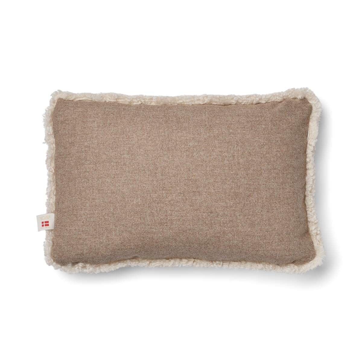 Coussin en laine courte de mouton - 52x52 cm