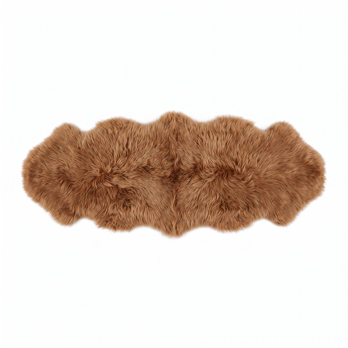 Fellvang Double Peau d'Agneau | Laine Longue | Nouvelle-Zélande | 160x60 cm Toffee