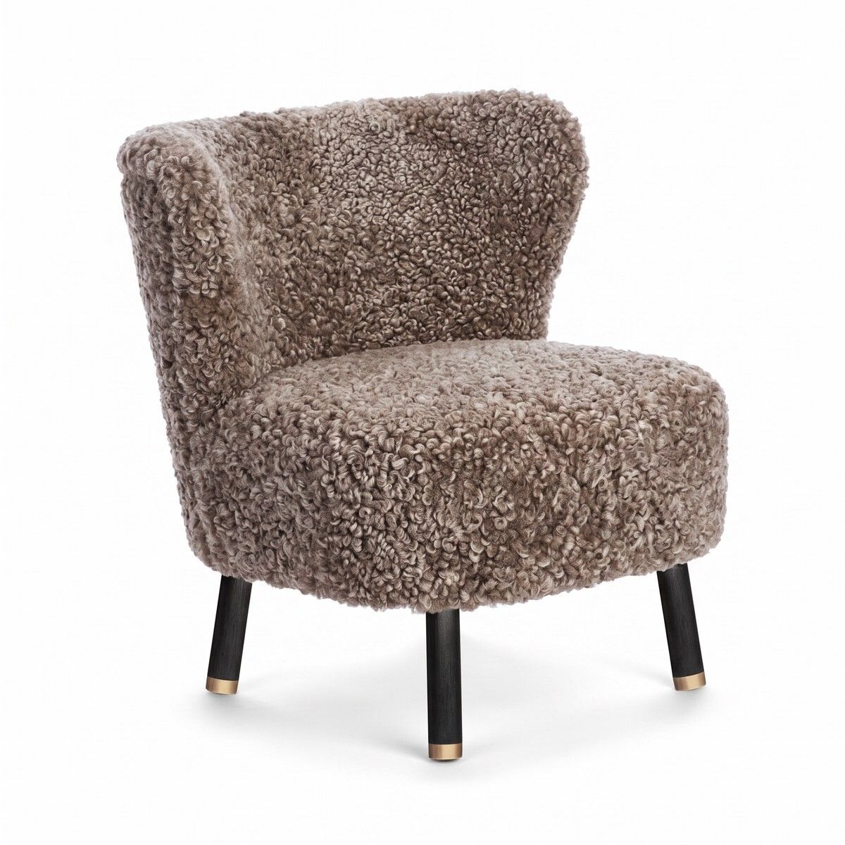 Fauteuil lounge Emil | Laine courte
