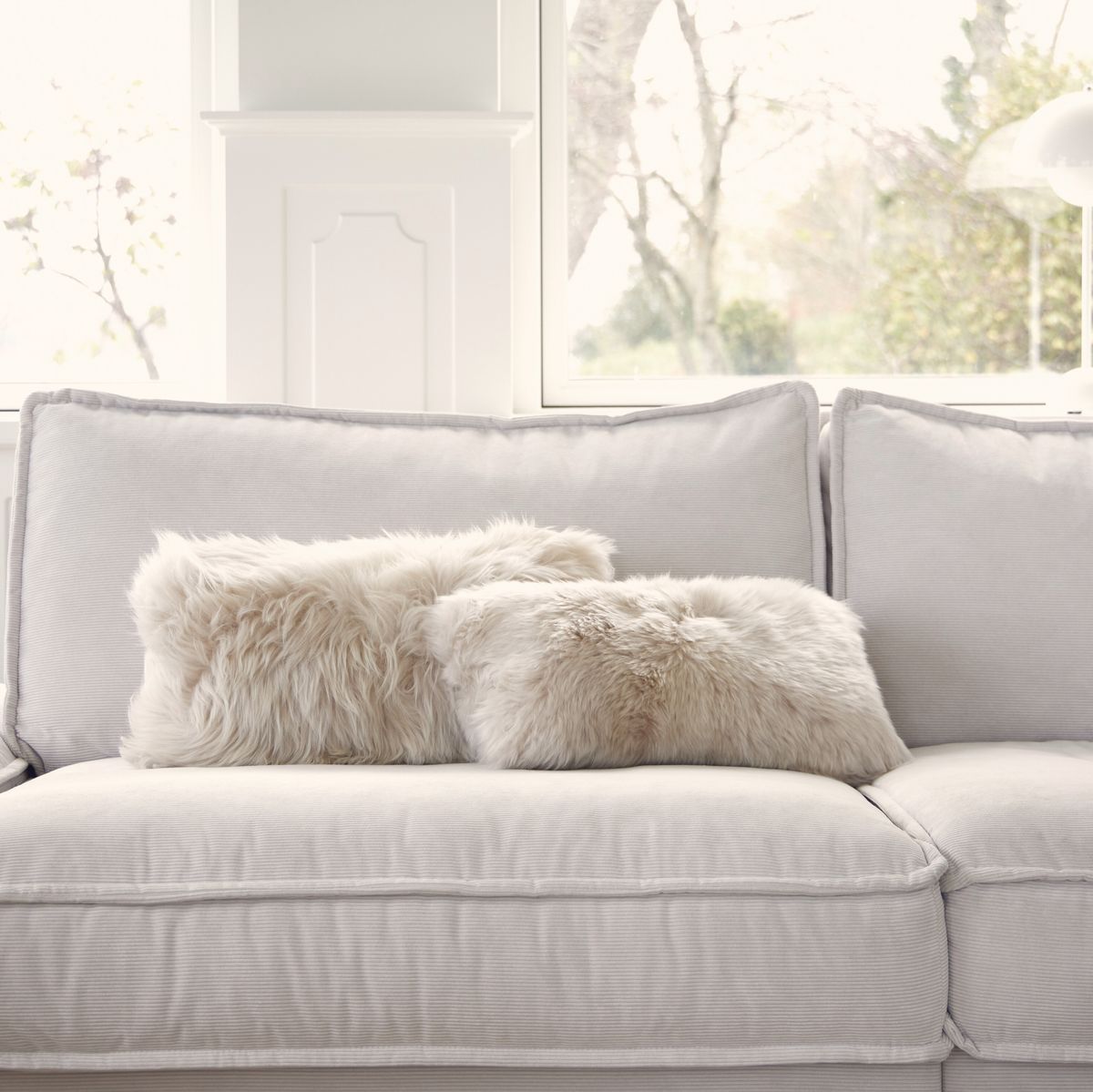 Coussin en peau de mouton | Laine longue | Nouvelle-Zélande | 35x45 cm Linge