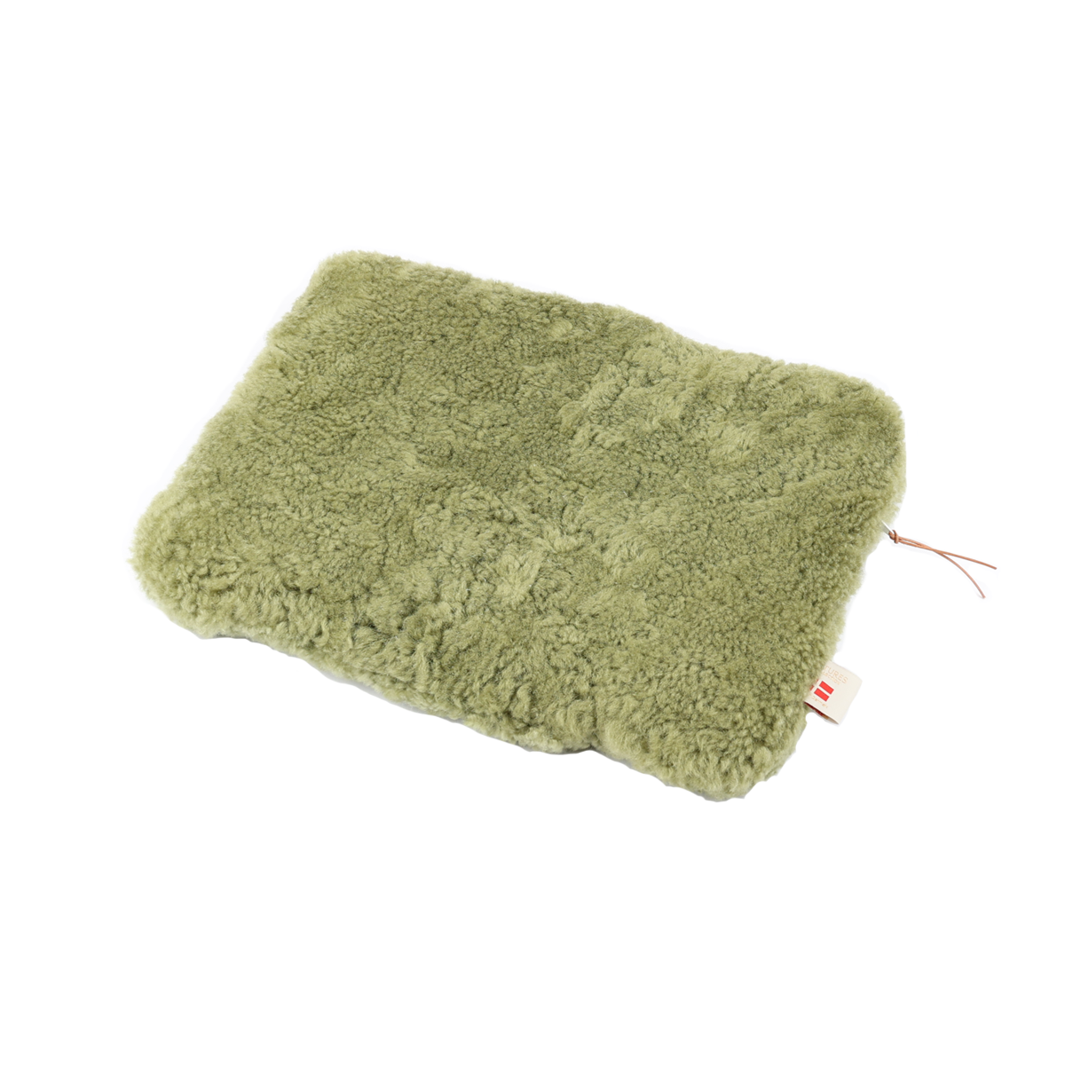 Housse d’ordinateur en peau de mouton | 36 × 28 cm Vert sauge