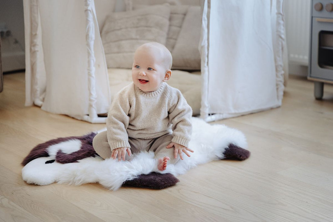 Tapis mouton mignon | Nouvelle-Zélande | 35 × 48 cm  Ivoire