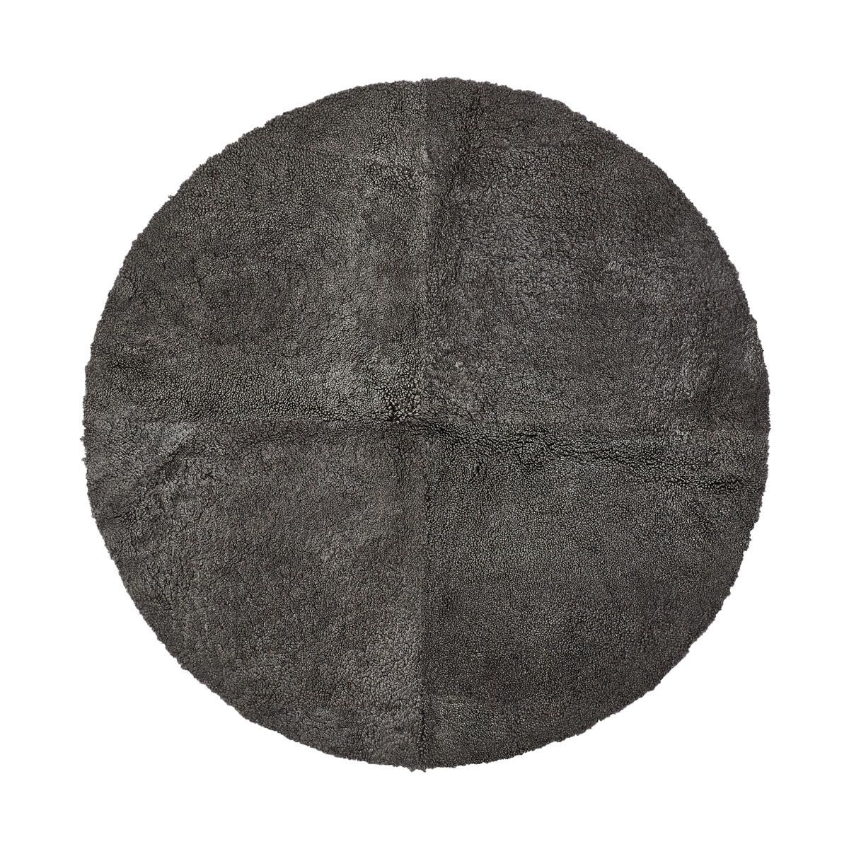 Short Wool Curly Sheepskin Design Rug | Ø180 cm