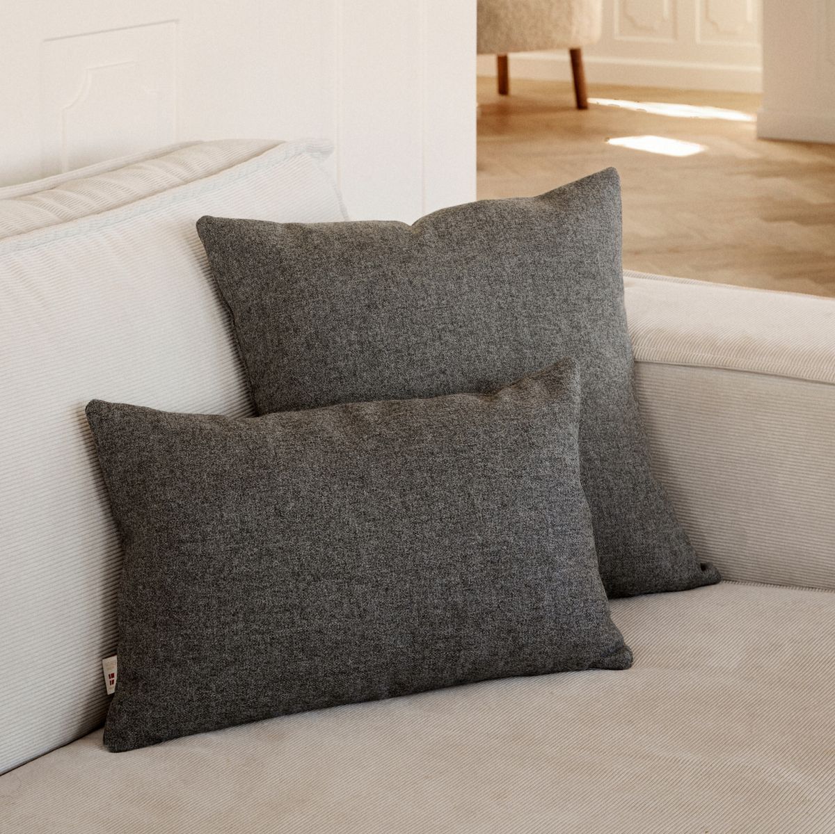 Coussin double face | 52x52 cm | 34x52 cm Beige