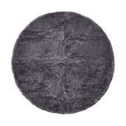 Tapis design en peau de mouton bouclée en laine courte | Ø180 cm