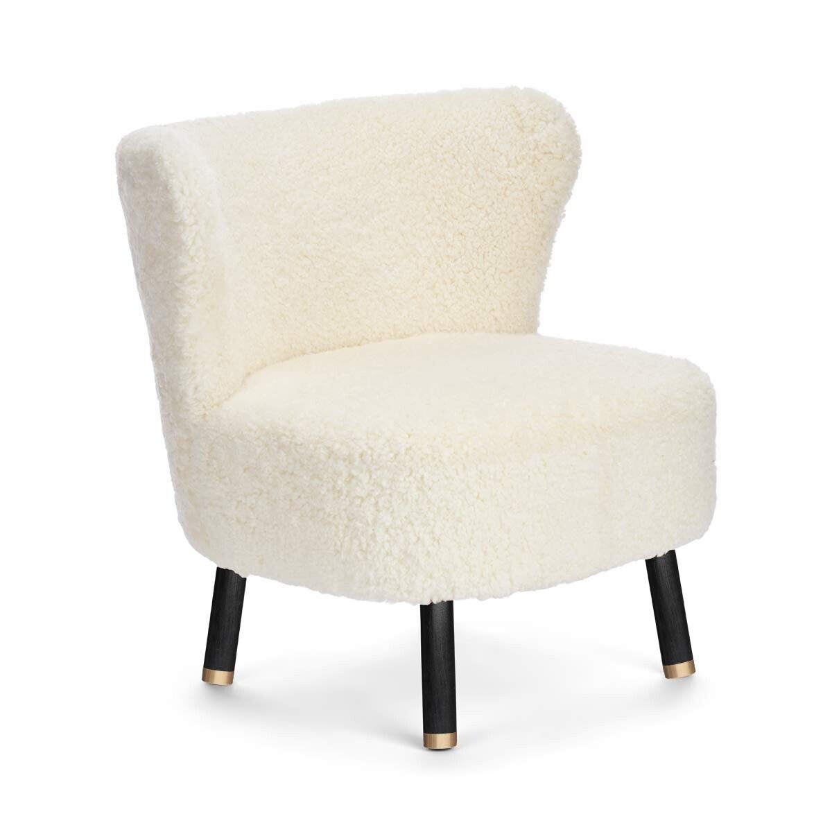 Emil Lounge Chair | Brass | Short Wool