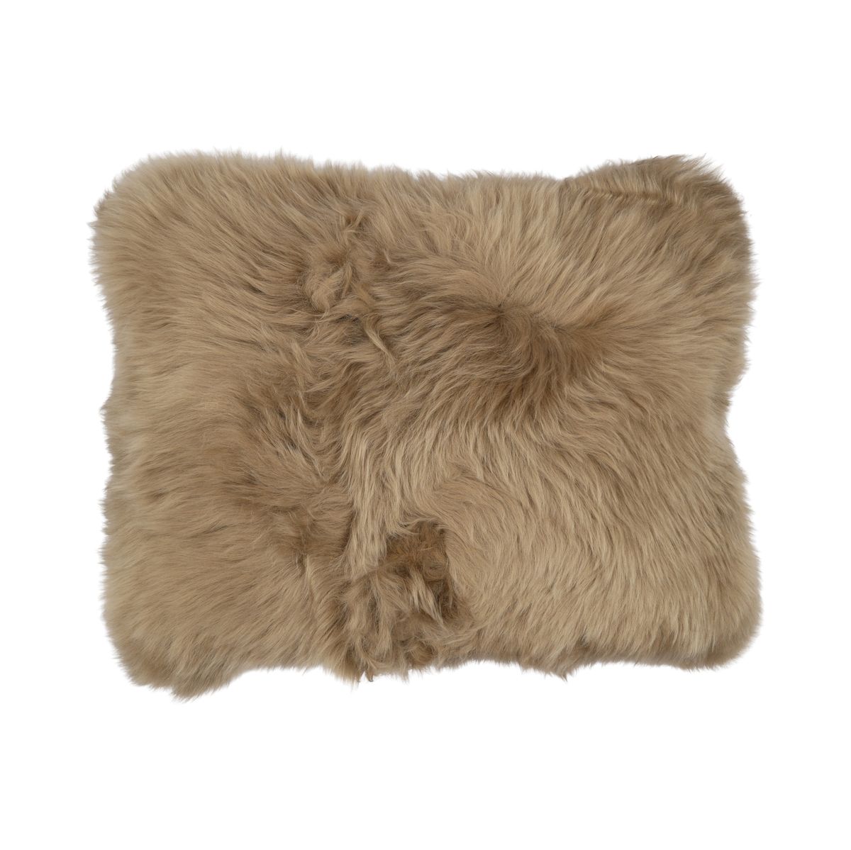 Coussin en peau de mouton | Laine longue | Nouvelle-Zélande | 35x45 cm Taupe