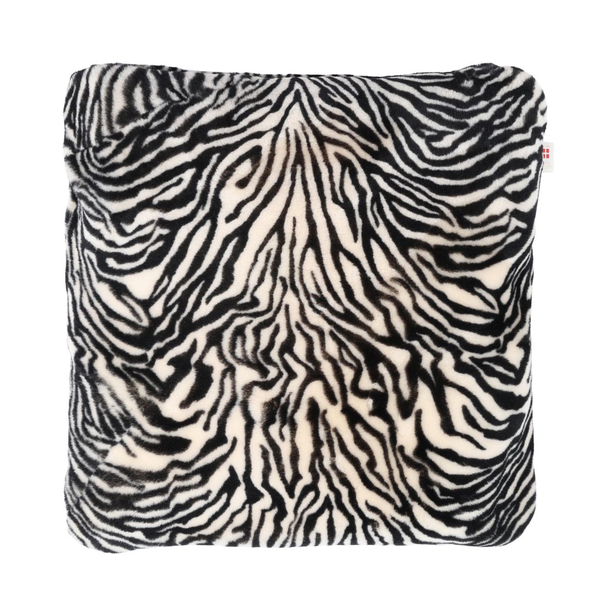 Coussin de qualité premium | Nouvelle-Zélande | Mocassin double face | 52x52 cm Zèbre/Noir/Beige