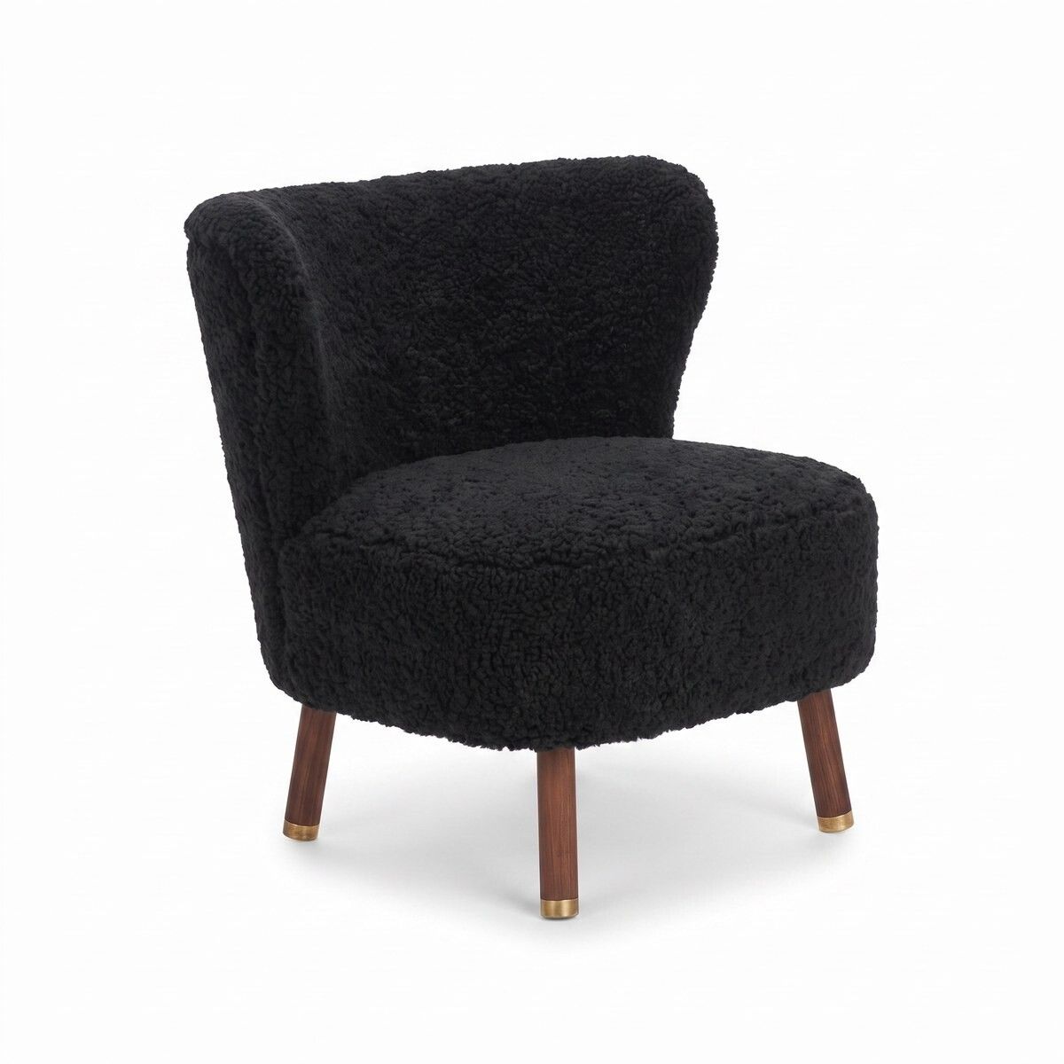 Fauteuil lounge Emil | Laine courte