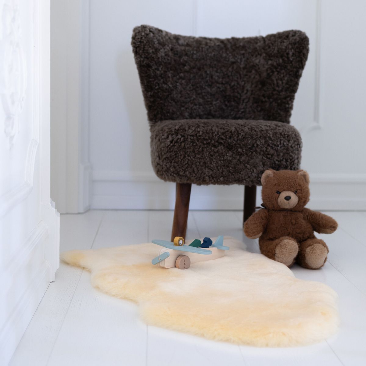 Peau de mouton pour bébé | Laine courte | Nouvelle-Zélande Crème
