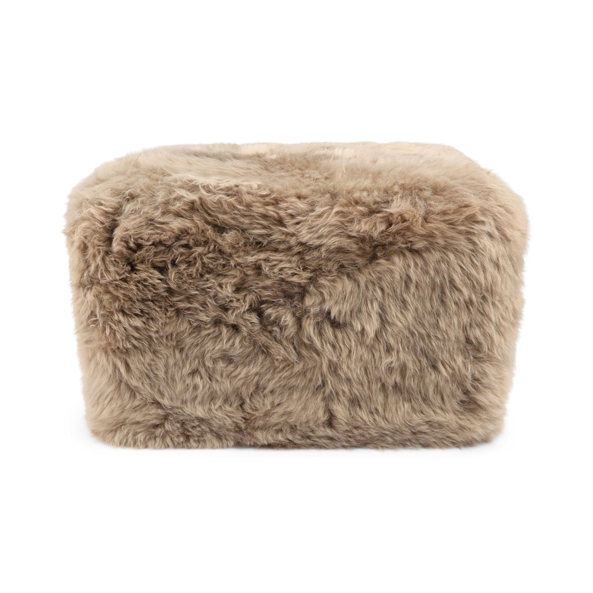 Pouf en peau de mouton | Laine longue