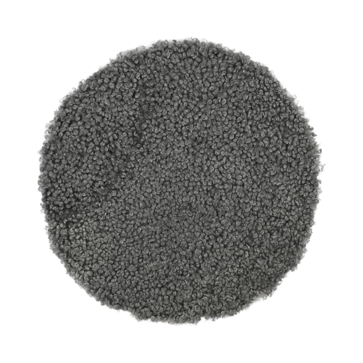 Dessus de siège en laine courte de Nouvelle-Zélande | Ø34 cm Scandinavie Gris clair