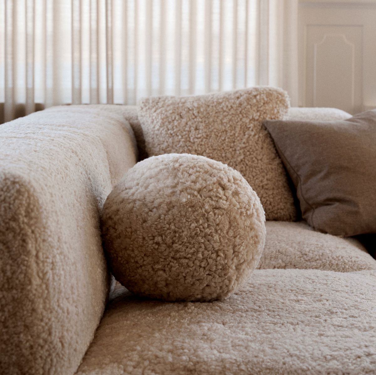 Angelite Coussin | Ø25 cm | Ø30 cm | Ø35 cm SW Curly Anthracite