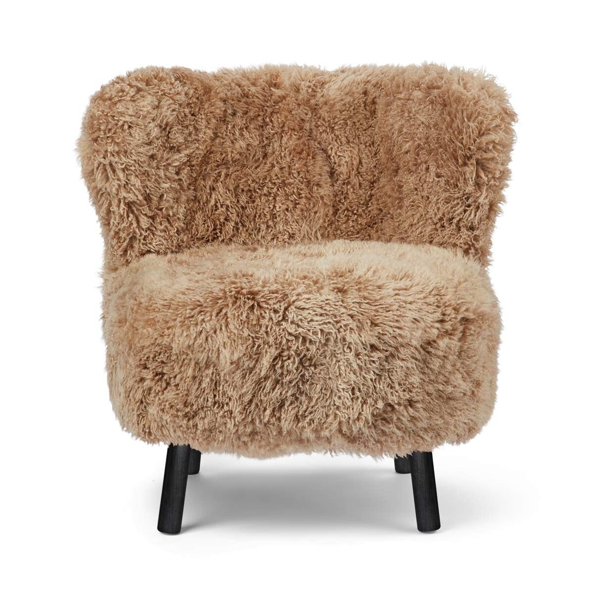 Fauteuil lounge Emil | Laine longue Miel