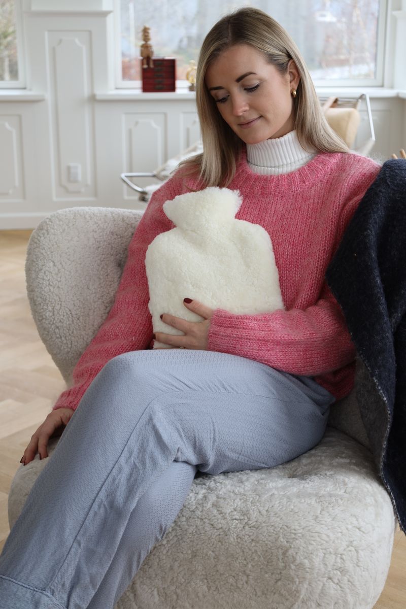 Sheepskin Hot Water Bottle Ivory
