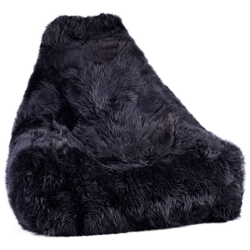 Fauteuil pouf en peau de mouton | Laine longue