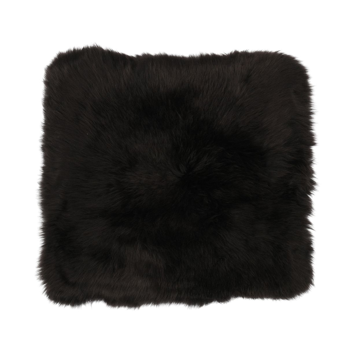 Dessus de siège avec envers | Laine longue | Nouvelle-Zélande | 40 × 40 cm Chocolat