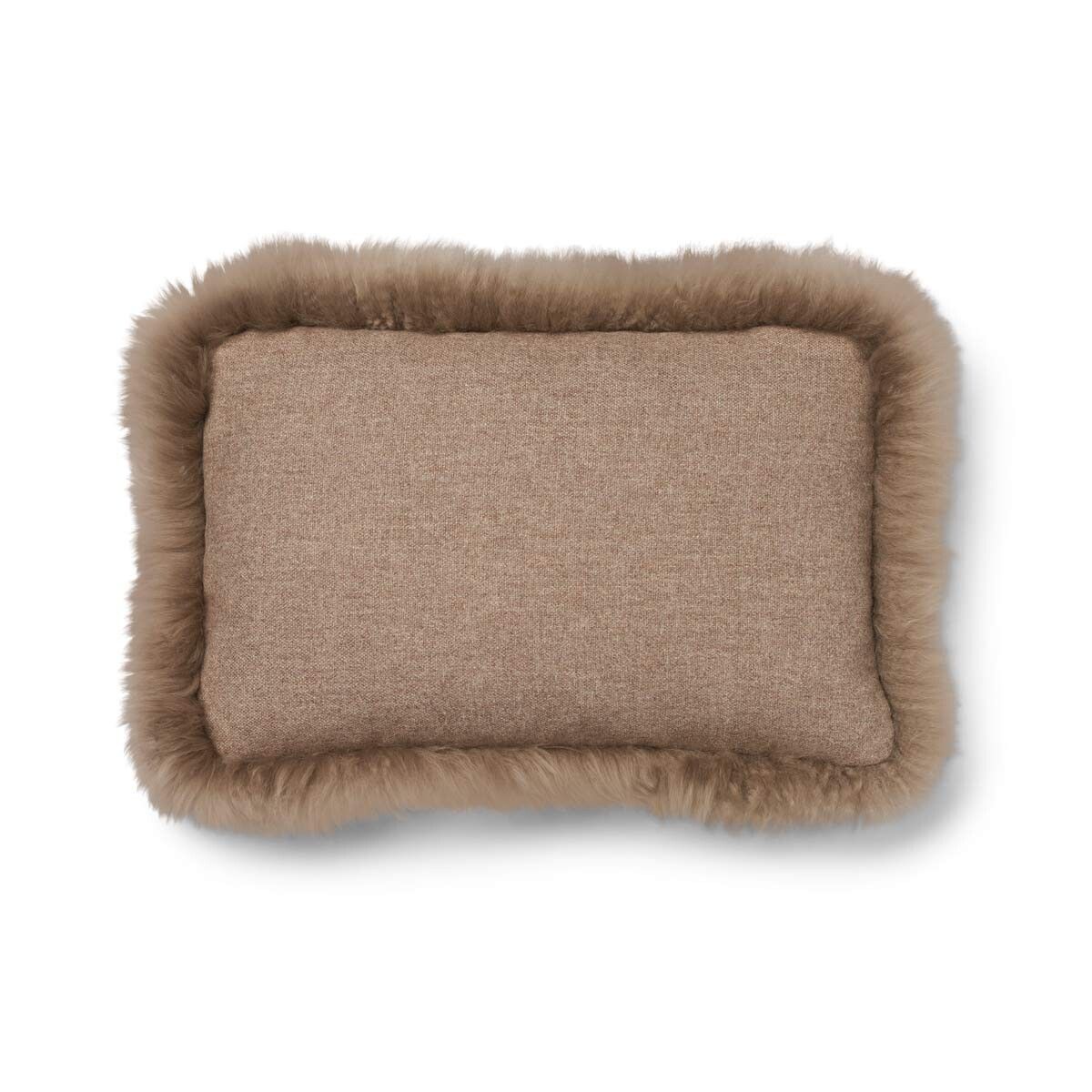 Coussin en laine | LW trim | 52x52 cm | 34x52 cm Beige/Taupe