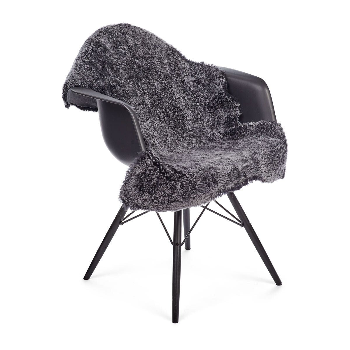 Peau de mouton bouclée à laine courte 100 x 60 cm