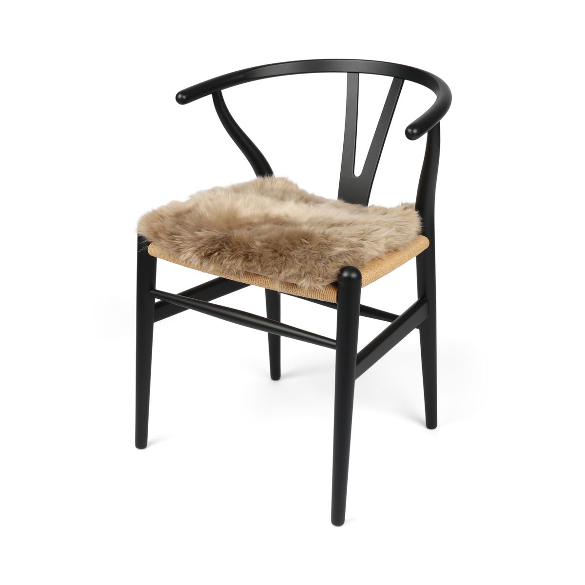 Dessus de siège avec envers | Laine longue | Nouvelle-Zélande | 40 × 40 cm