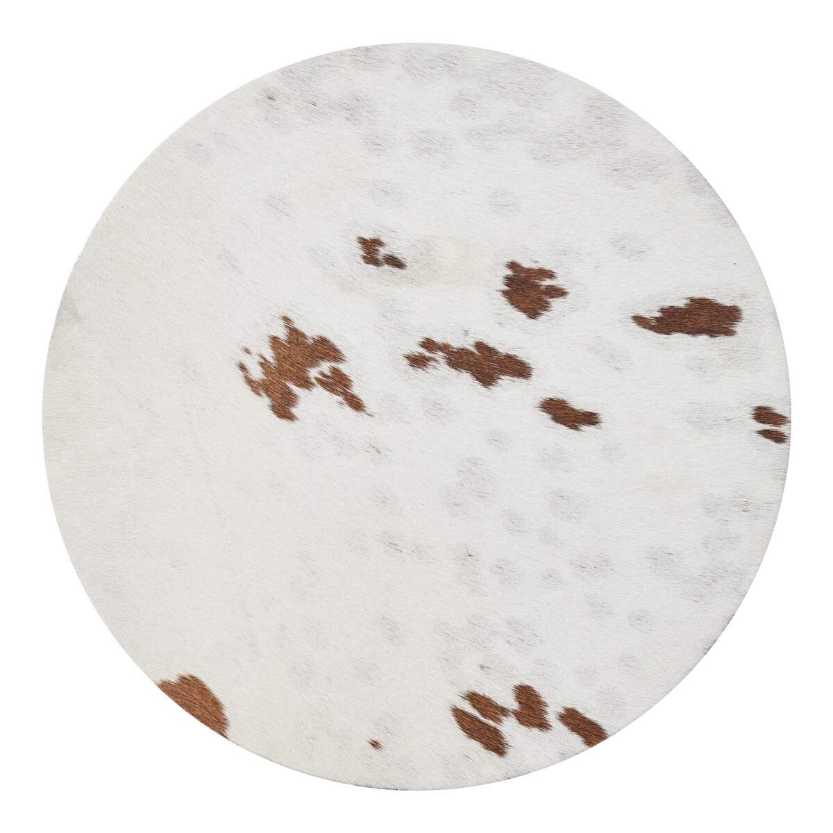Dessus de siège en cuir de veau | Ø37 cm Sel/poivre/brun/blanc
