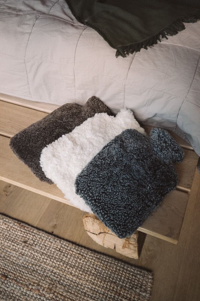 Sheepskin Hot Water Bottle Anthracite