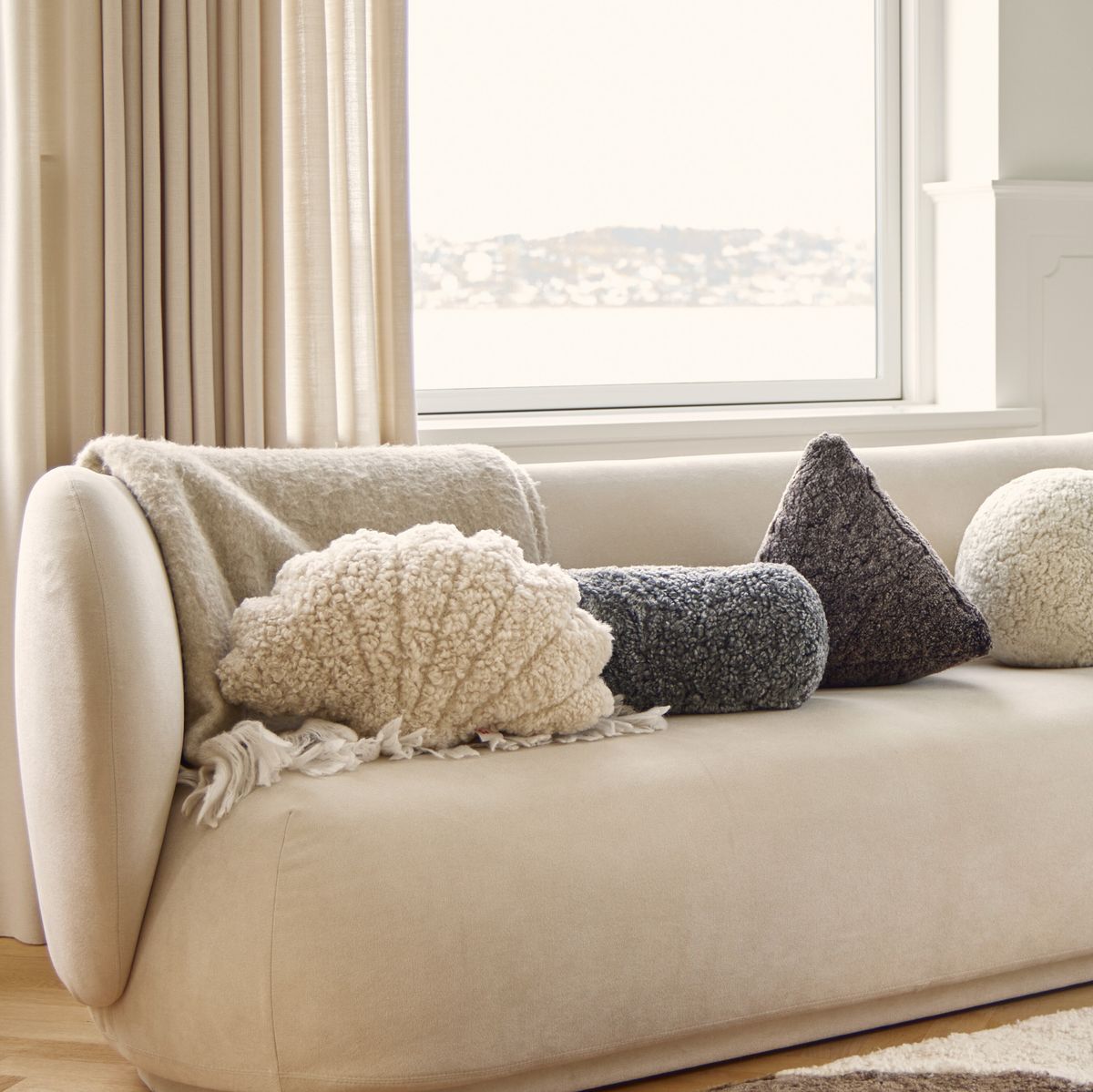Coussin coquille | Petit | Moyen | Grand Anthracite