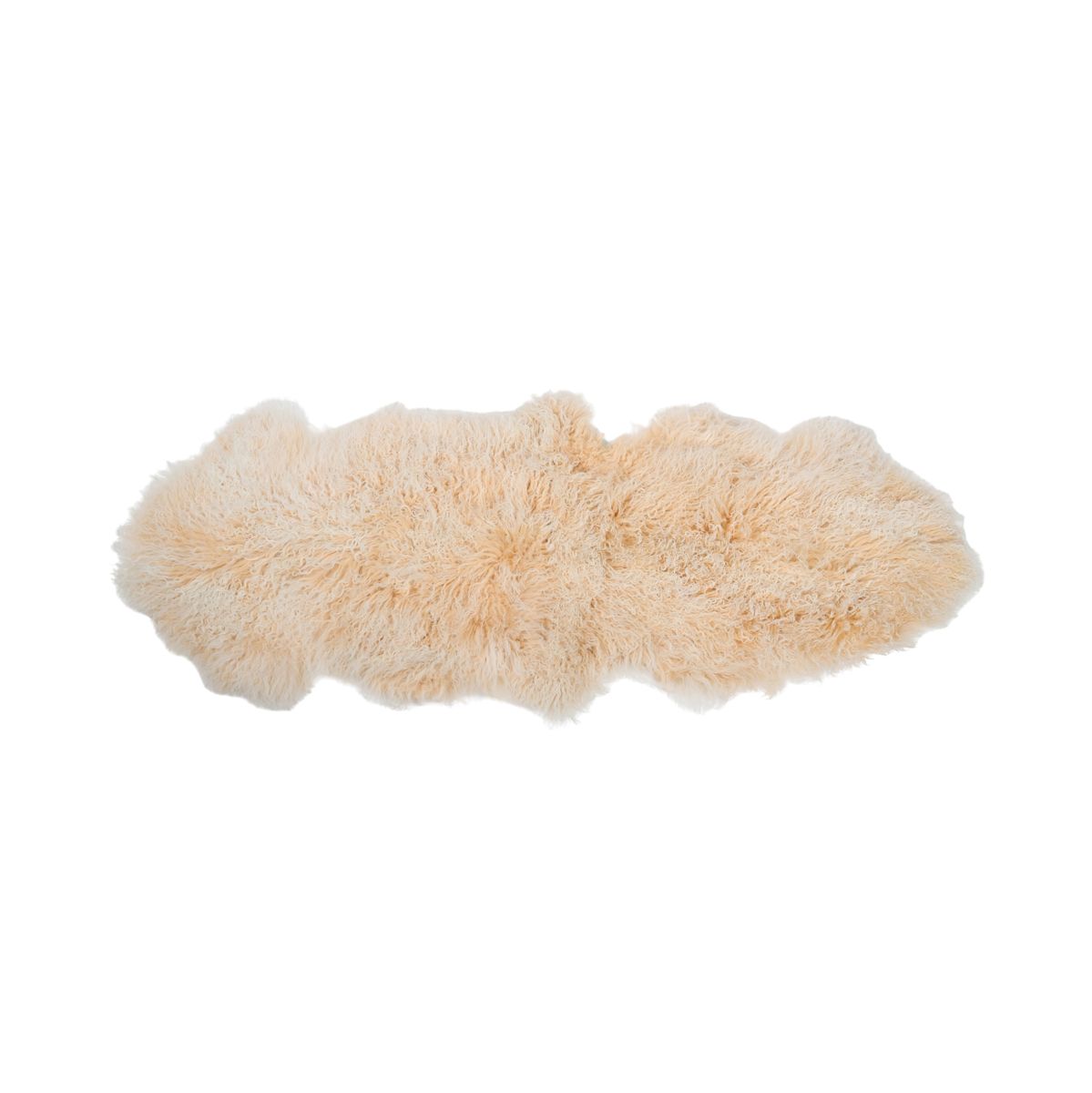 Peau de mouton tibétaine double | 150 × 50 cm Lever de soleil arctique