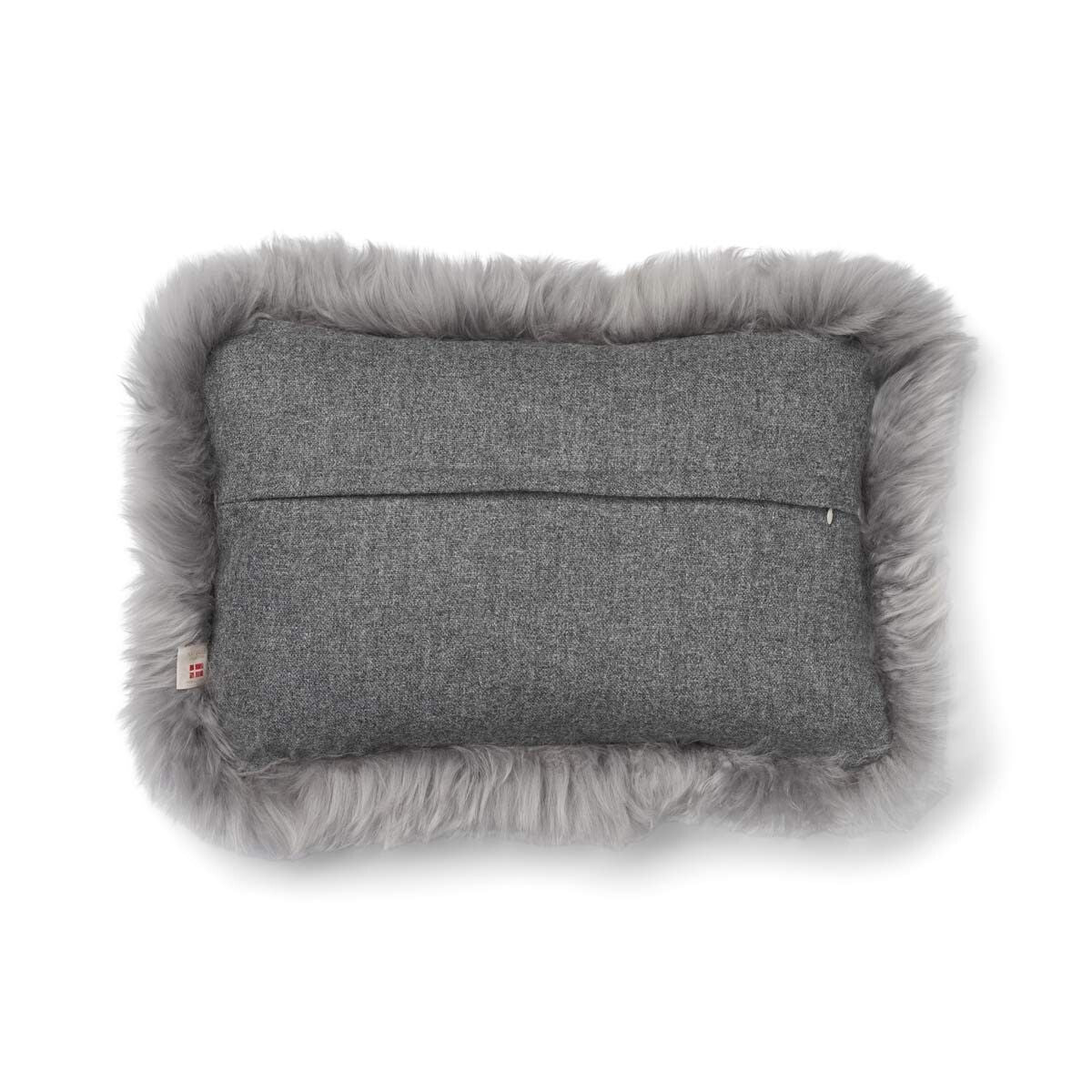 Coussin en laine | LW trim | 52x52 cm | 34x52 cm Pierre/Gris clair