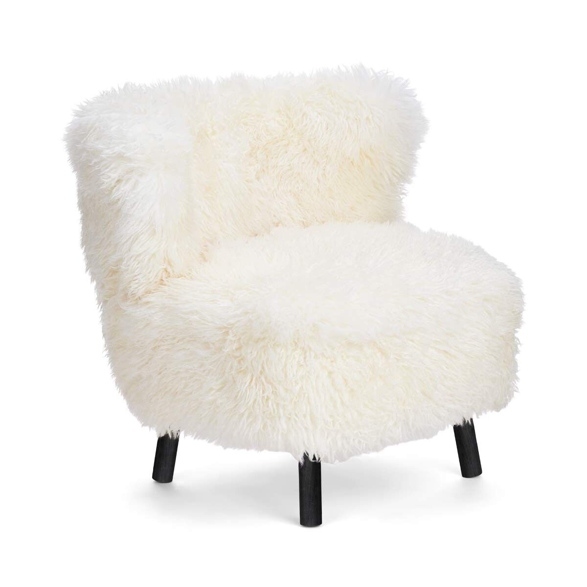 Fauteuil lounge Emil | Laine longue