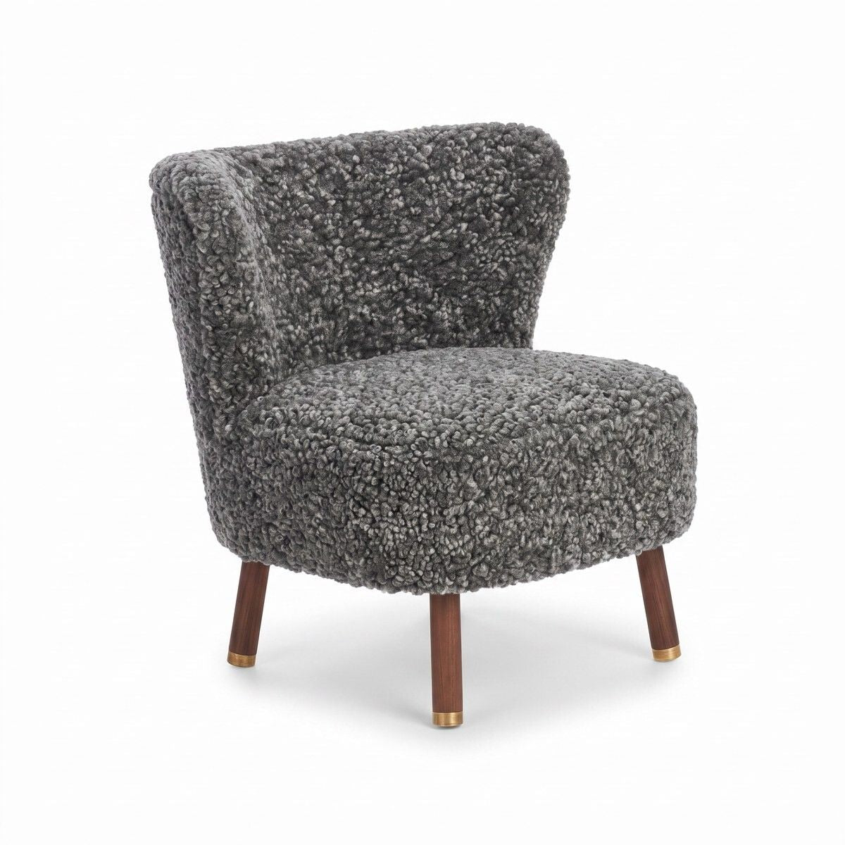 Fauteuil lounge Emil | Laine courte
