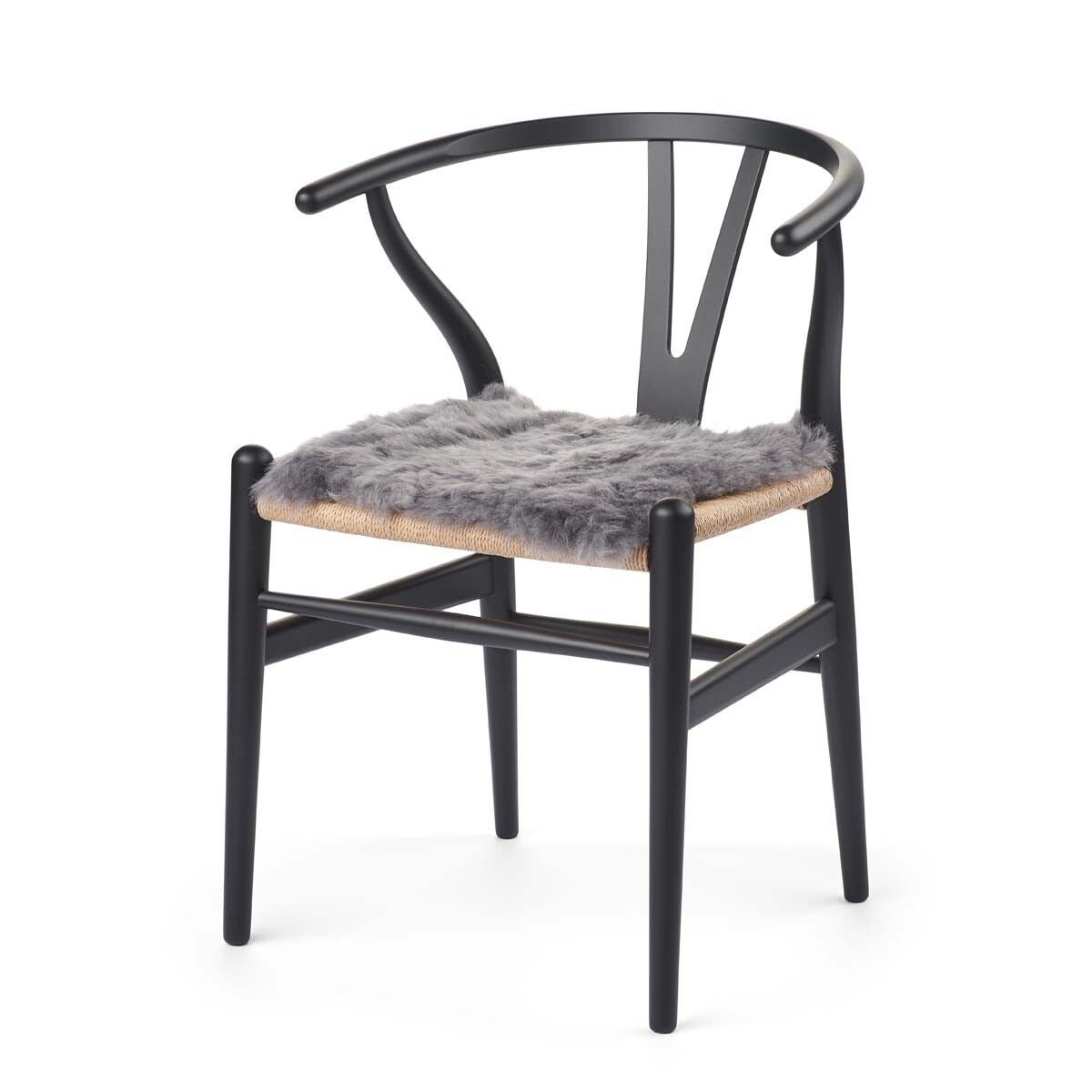 Dessus de siège en peau de mouton à laine courte | 40 × 40 cm