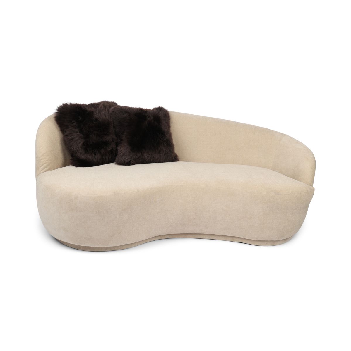 Housse de coussin de siège | Laine longue | Nouvelle-Zélande | 40x40 cm Chocolat