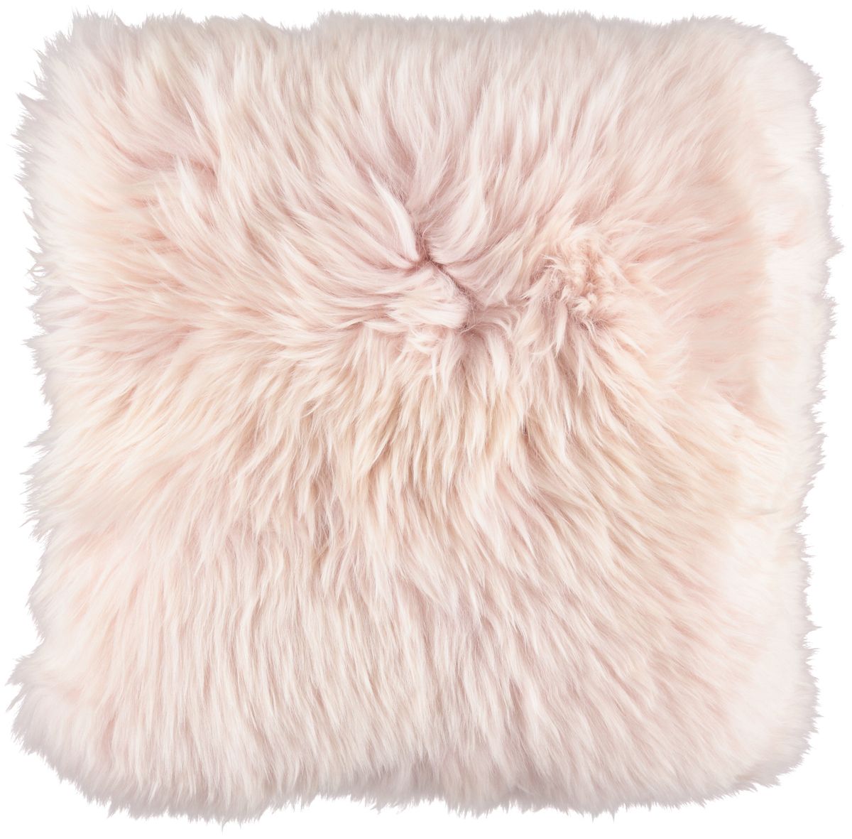 Coussin en peau de mouton longue laine | 35x35 cm Candy