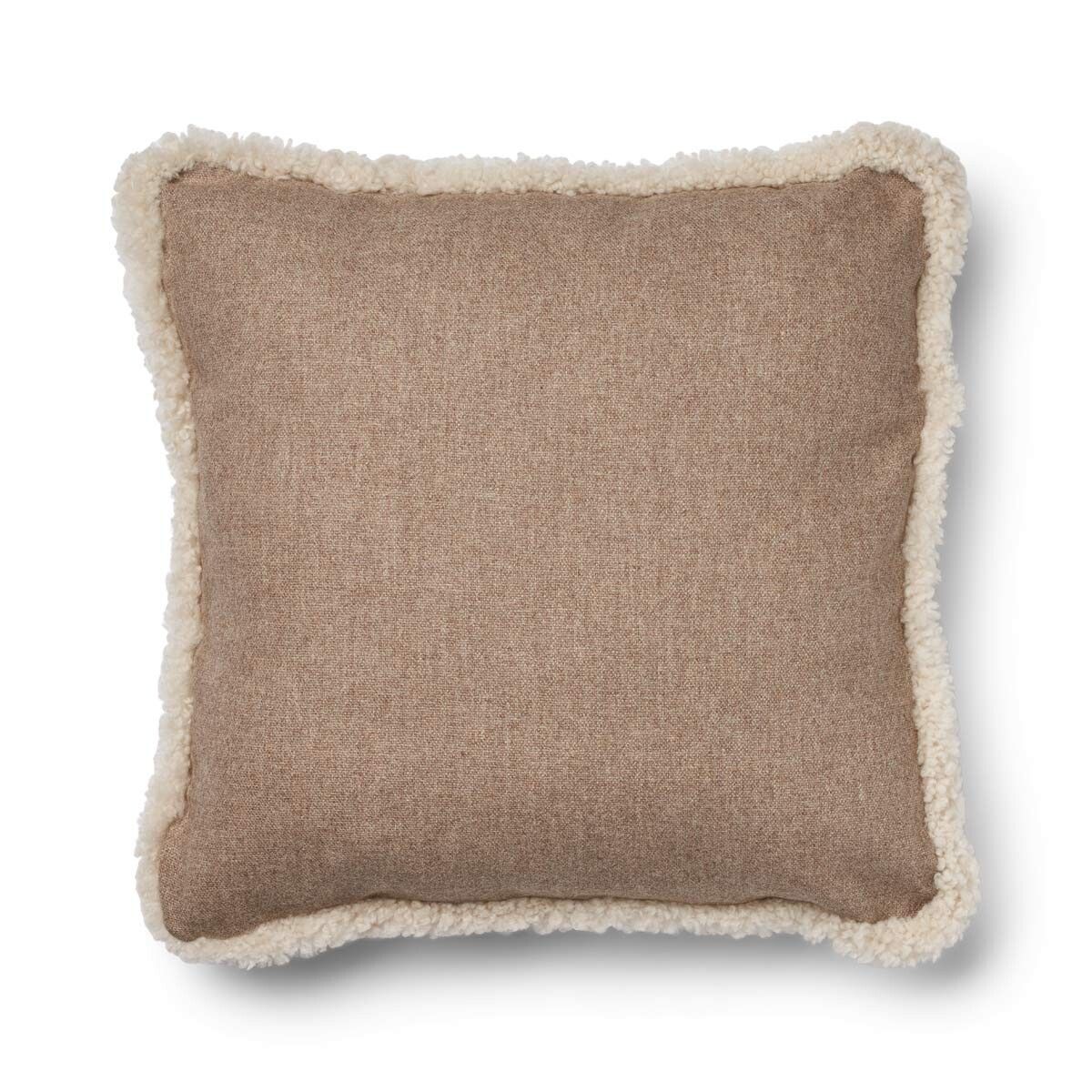 Coussin en laine courte de mouton | garniture SW | 52x52 cm