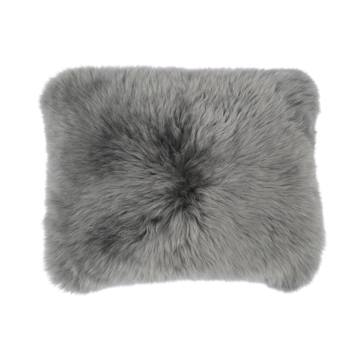 Coussin en peau de mouton | Laine longue | Nouvelle-Zélande | 35x45 cm Acier