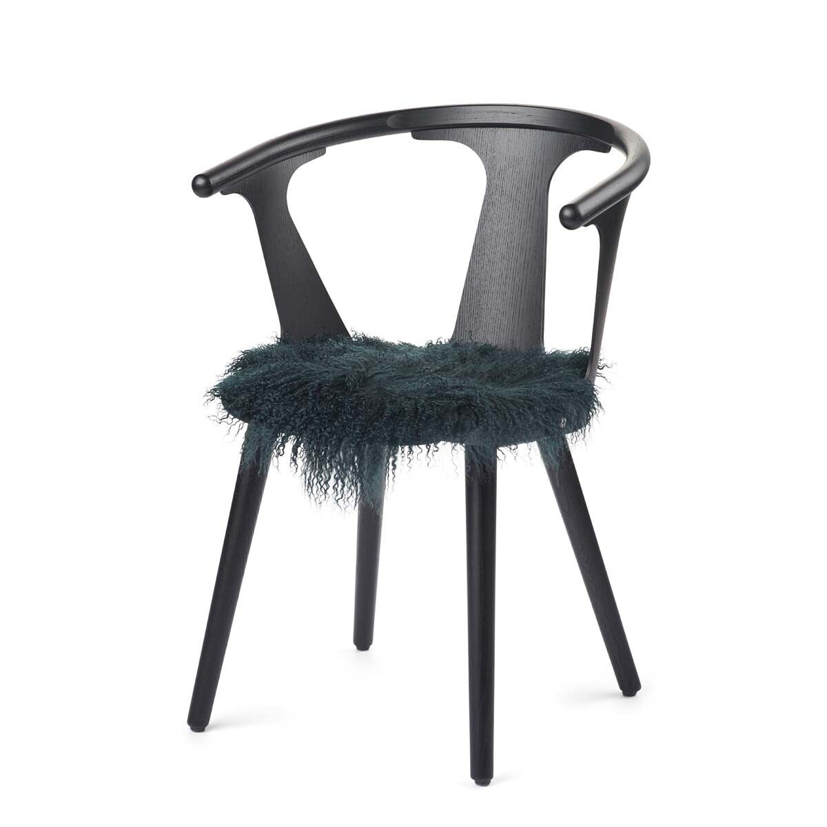 Dessus de siège en peau de mouton tibétaine | Ø38 cm
