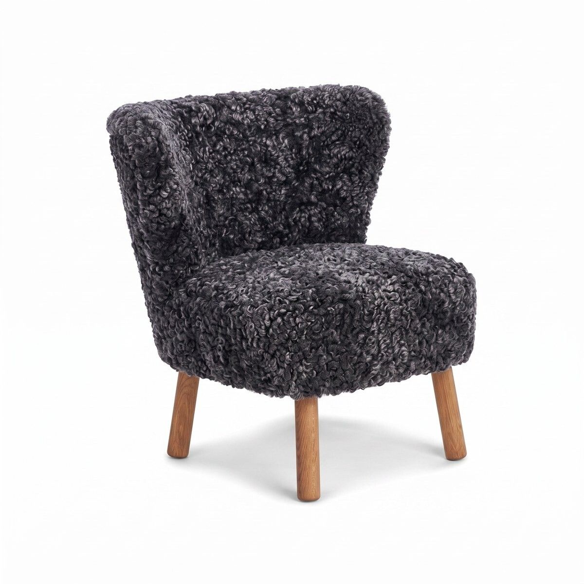 Fauteuil lounge Emily | Laine courte