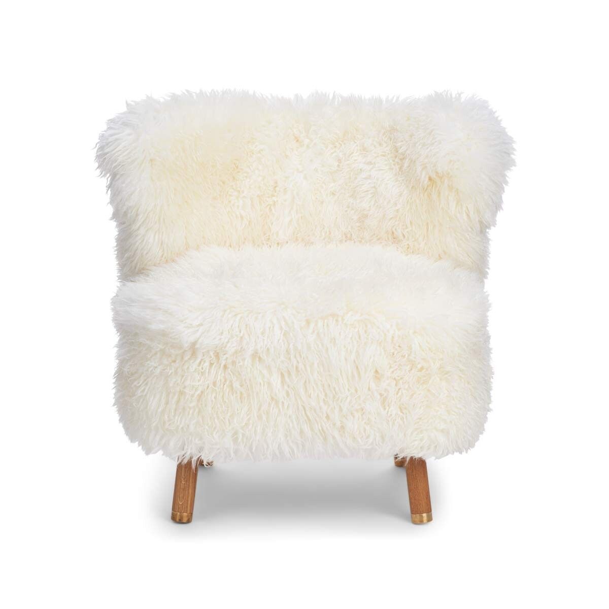 Fauteuil lounge Emil | Laine longue Blanche-Neige