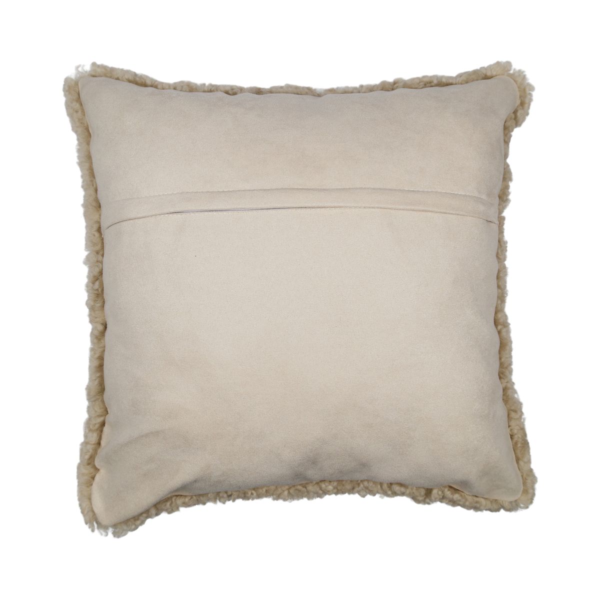 Coussin en peau de mouton | Laine courte | Nouvelle-Zélande | 40x40 cm Beige