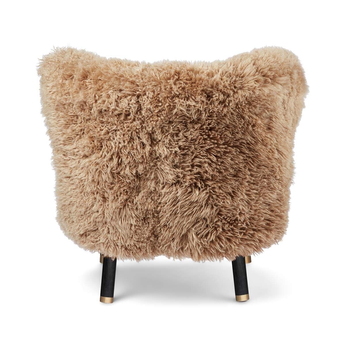 Fauteuil lounge Emil | Laine longue Miel