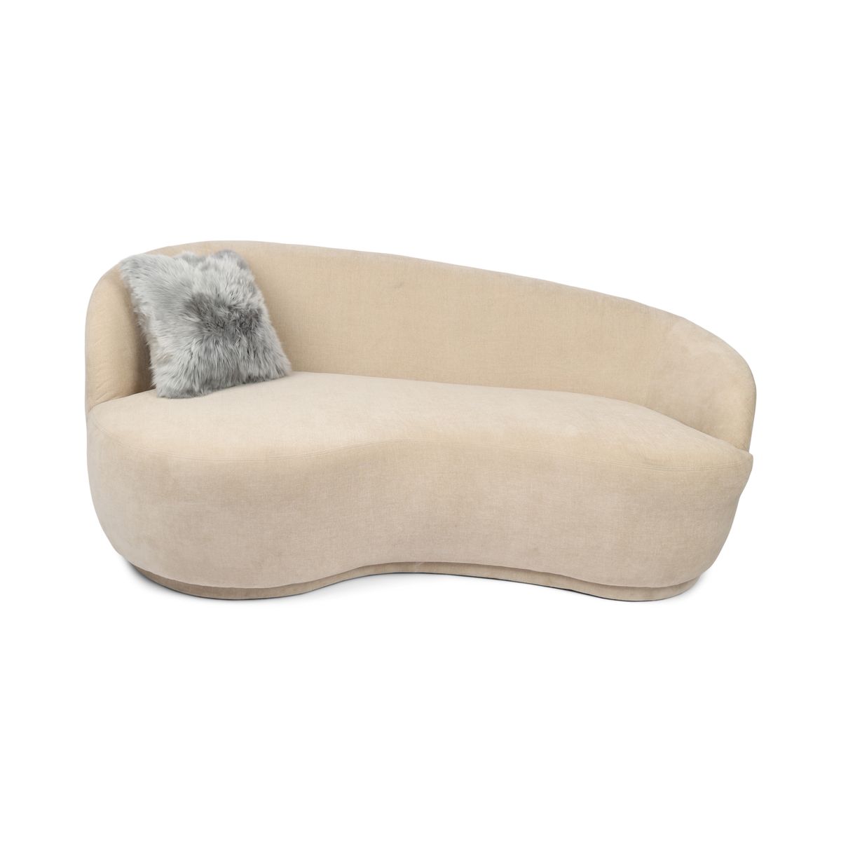 Housse de coussin de siège | Laine longue | Nouvelle-Zélande | 40x40 cm Gris Léger